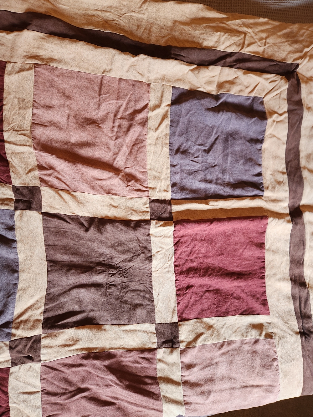 JCPenney Queen Sized Light Brown Patchwork Comforter